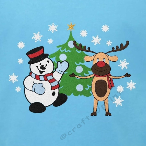 Christmas Trio -Snowman, Tree and Rudolph - for vinyl cutting