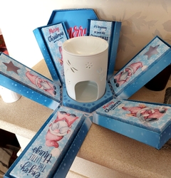Luxury Exploding Gift Box Cutting Template - download machine and handcut templates Wax Melts, Chocolate, Soaps, Candy, Biscuits