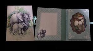 Elephant Combi Card Box Handcut