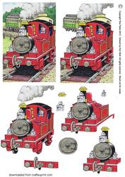 Tobias the Tank Engine 3D Step by Step Decoupage
