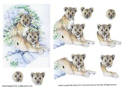 Lion Cubs 3D Step by Step Decoupage