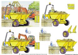 Tipper Truck 3D Step by Step Decoupage