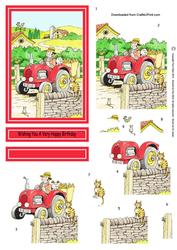 Farmer Ben Step by Step Decoupage