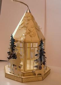 Lantern on Plinths Design No 1 for Christmas, Weddings SVG
