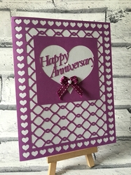 Happy Anniversary Lattice Cut Card