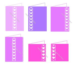 6 Butterfly Border Card Templates