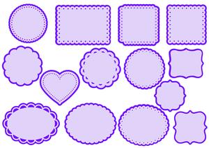Set of 14 Various Shapes and toppers with Mats