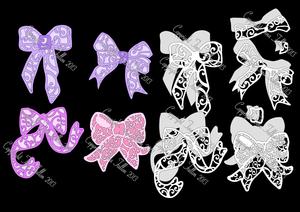Filigree Bow Assortment 4 Bows with Layers