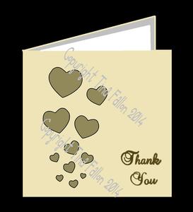 Heart Thank You Card - Matches the Pocket Fold Invite