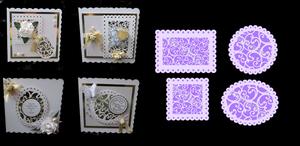 Filigree Design Set 4 Card Toppers