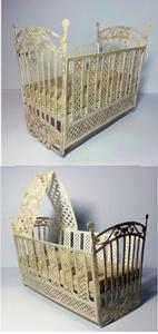 Vintage - Baby Cot 3D Model Format
