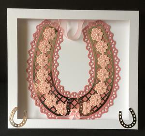Bridal / Bride Wedding Horseshoe - Lattice and Daisies