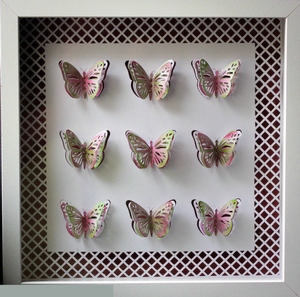 Layered Butterfly Pop Out Collage Design (c) 3 x 3