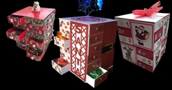 24 Drawer Advent Christmas Cube with Optional Christmas Santa Outfit 