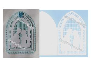 Wedding Couple Silhouette Card + Topper - 2 Cutting Files