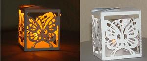Luminaire Tealight Holder Gift Box Butterfly Solo