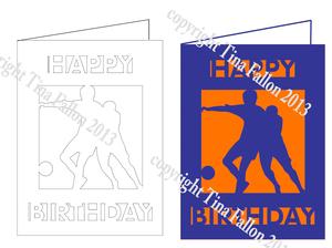 Football Card Template No 6 - Cut File