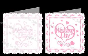 Wedding Day In Heart Card Template Cutting Machine Fi