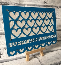 Happy Anniversary Hearts Card Template