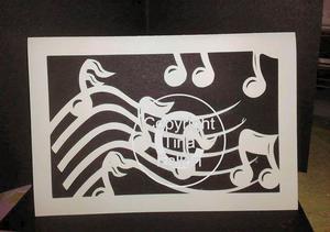 Music - Musical Notes Lg Card Template Machine F