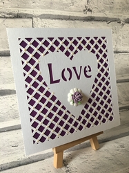 Love Card In Lattice Frame