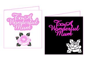 Wonderful Mum Rose Card Template File