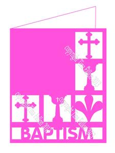 Baptism Cut Out Card Cut File