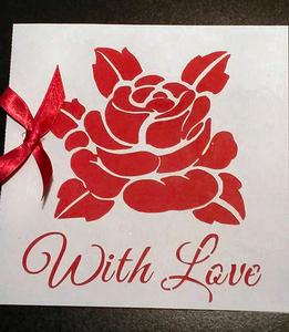 With Love Rose Featured Card Cut File