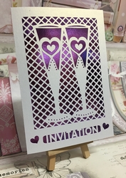 Wedding Invitation Civil Wine Glasses