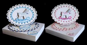 Oval Easel Card B1 With Ribbon Weaving Feature And 2 Boxes