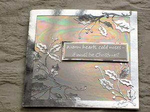 Card Template Square Holly Frame