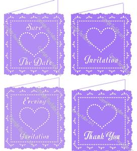 Wedding Hearts Invites Save The Date And Thankyou