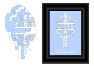 Holy Communion Decorative Cross No 2 For Vinyl And Card