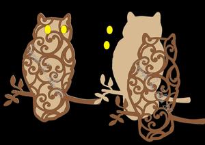 Filgree Owl Topper Or Embellishment With Layer