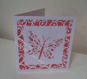 Filigree Butterfly Card Template