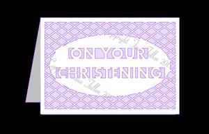 On Your Christening Lattice Card Template