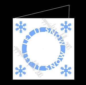 Let It Snow Cut Out Card Template