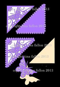 Butterfly Corners No 5 - 2 Corners With Undermats