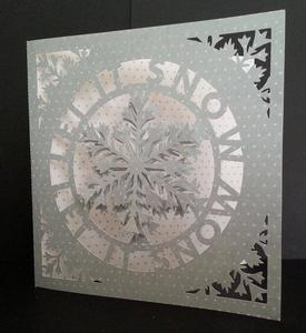 Snowflake Let It Snow Circle Card Template extra formats added