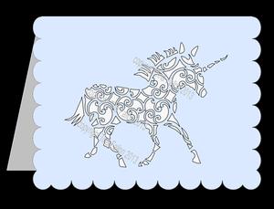 Filigree Unicorn Card Template