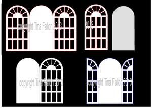 Christmas Windows Card Templates And Topper