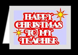 Happy Christmas Teacher Layered Card Template