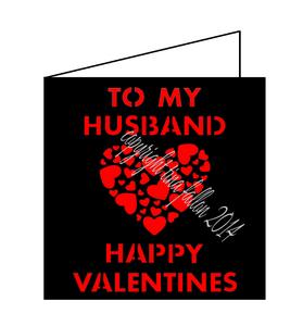 To My Husband Happy Valentines Card