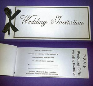 Wedding Invitation Cheque Book Style