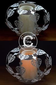 Filigree Heart Luminaire Great Table Centrepiece For We