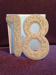 18th Shaped Card Templates X 2 Cards (with Layering)