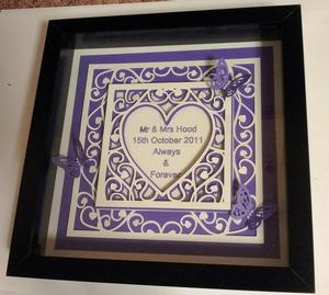 Heart Swirls Duo Frame Wedding gift keepsake now in multi digital cutting formats