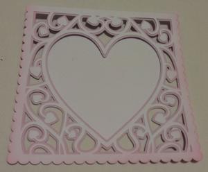 Heart Swirls Double Sided Cut Out Card now in multi digital cutting formats