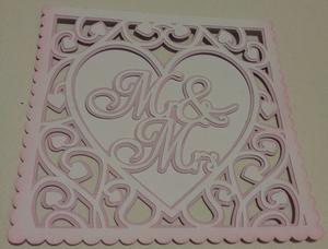 Heart Swirls Mr And Mrs Card Template now in multi digital cutting formats