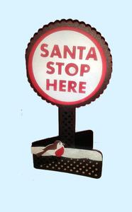 Santa Stop Here Sign Card Template Gets The Kids Crafting